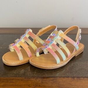 Harper Canyon Toddler Girl’s Iridescent Glitter Sandals